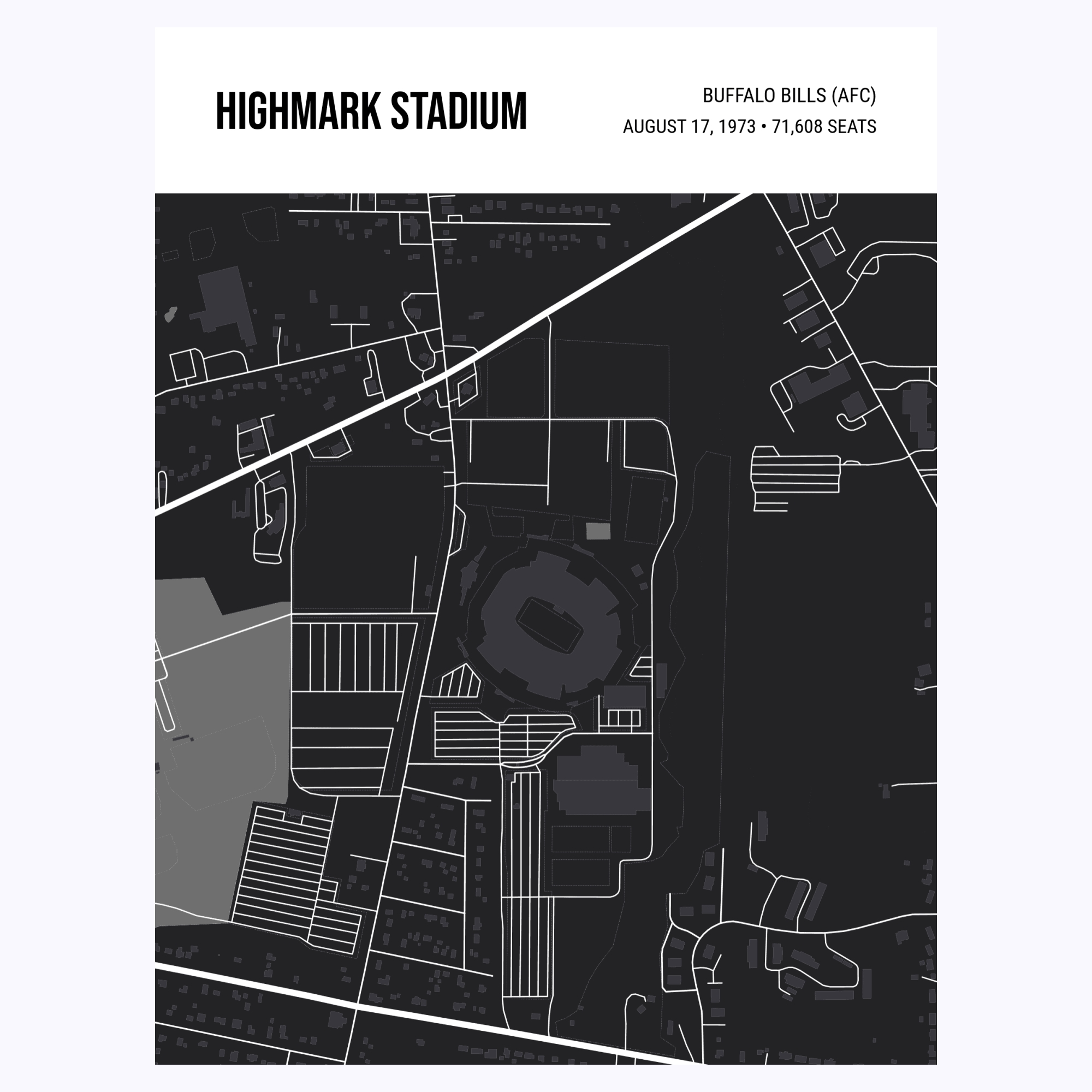 Buffalo Bills, Highmark Stadium, Wall Art Print