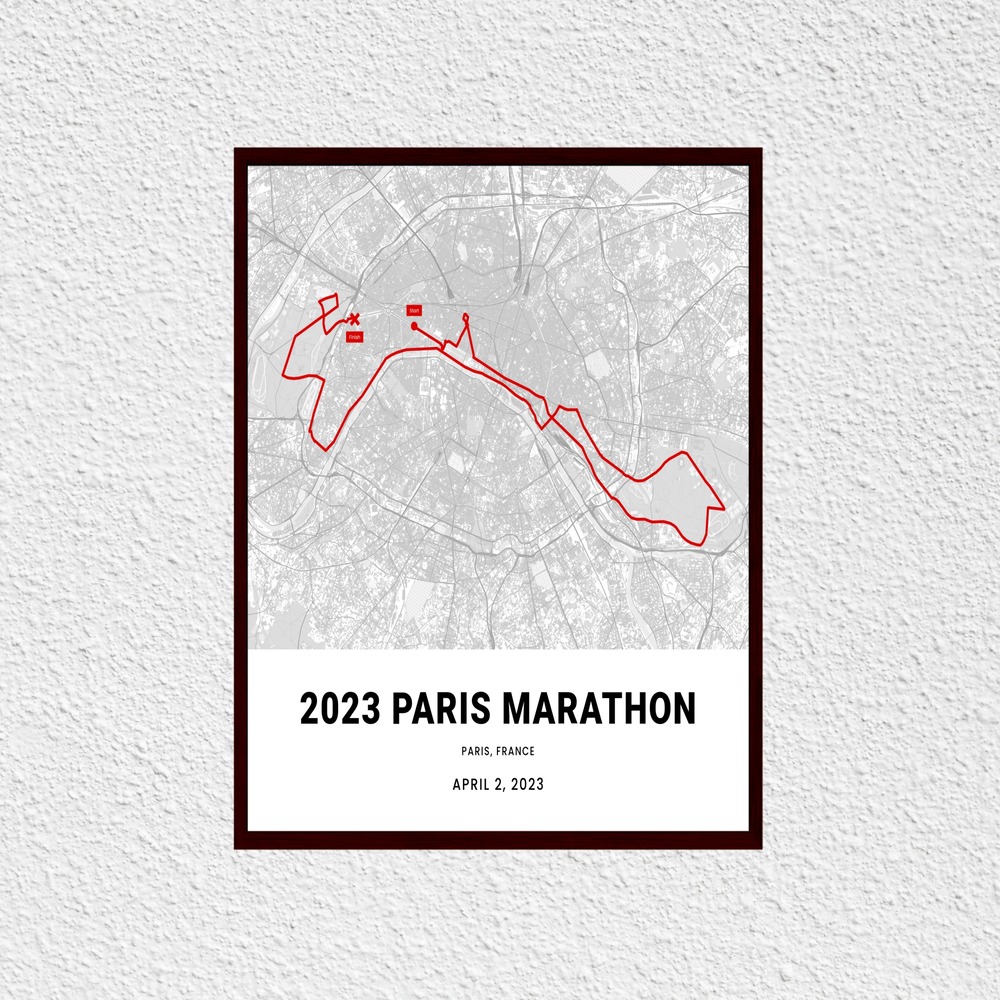 2023 Paris Marathon Poster - Route Map 10