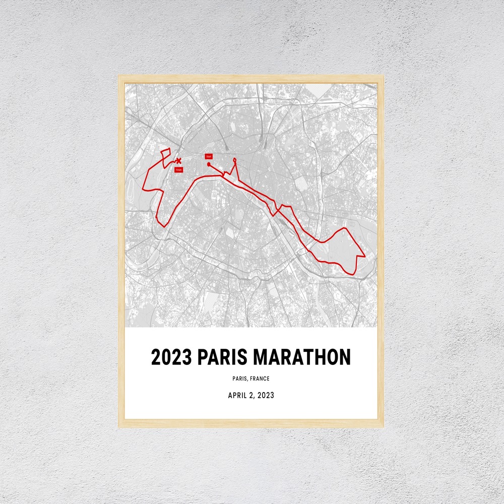 2023 Paris Marathon Poster - Route Map 11