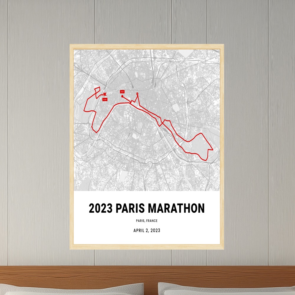 2023 Paris Marathon Poster - Route Map 7