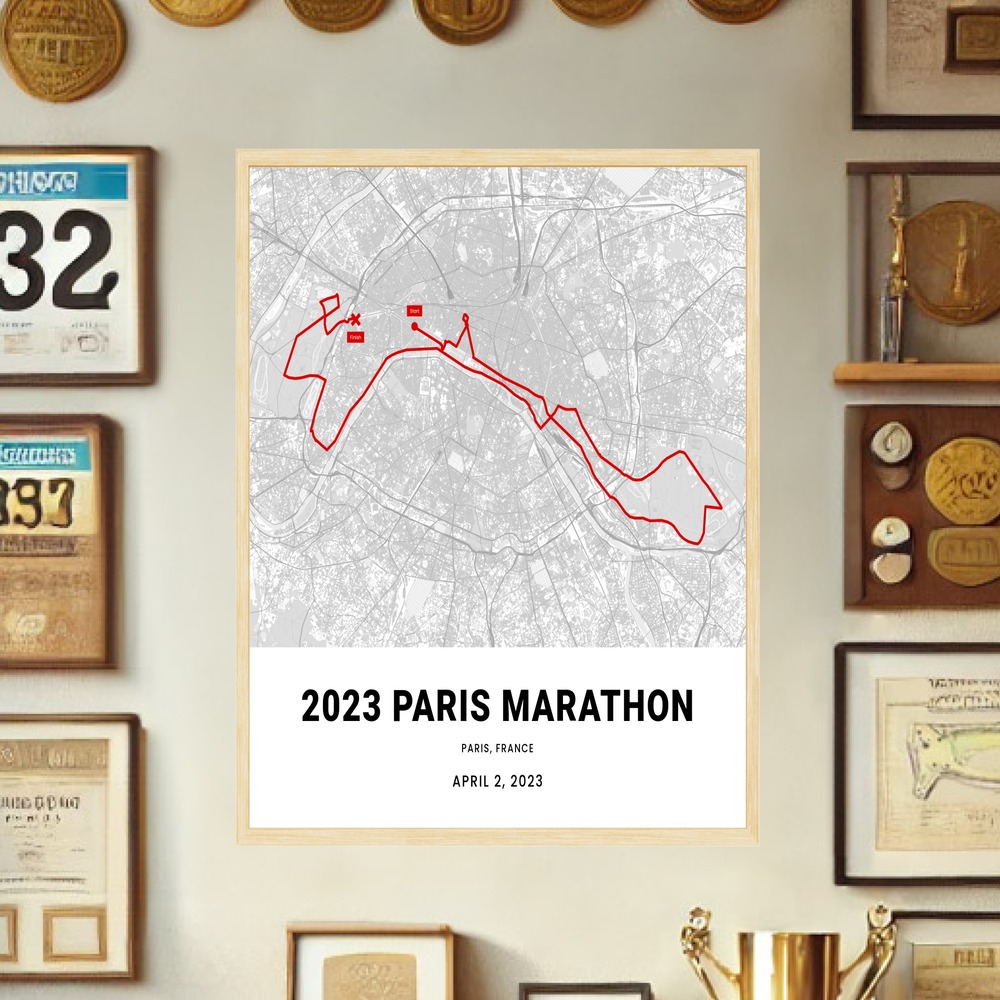 2023 Paris Marathon Poster - Route Map 8