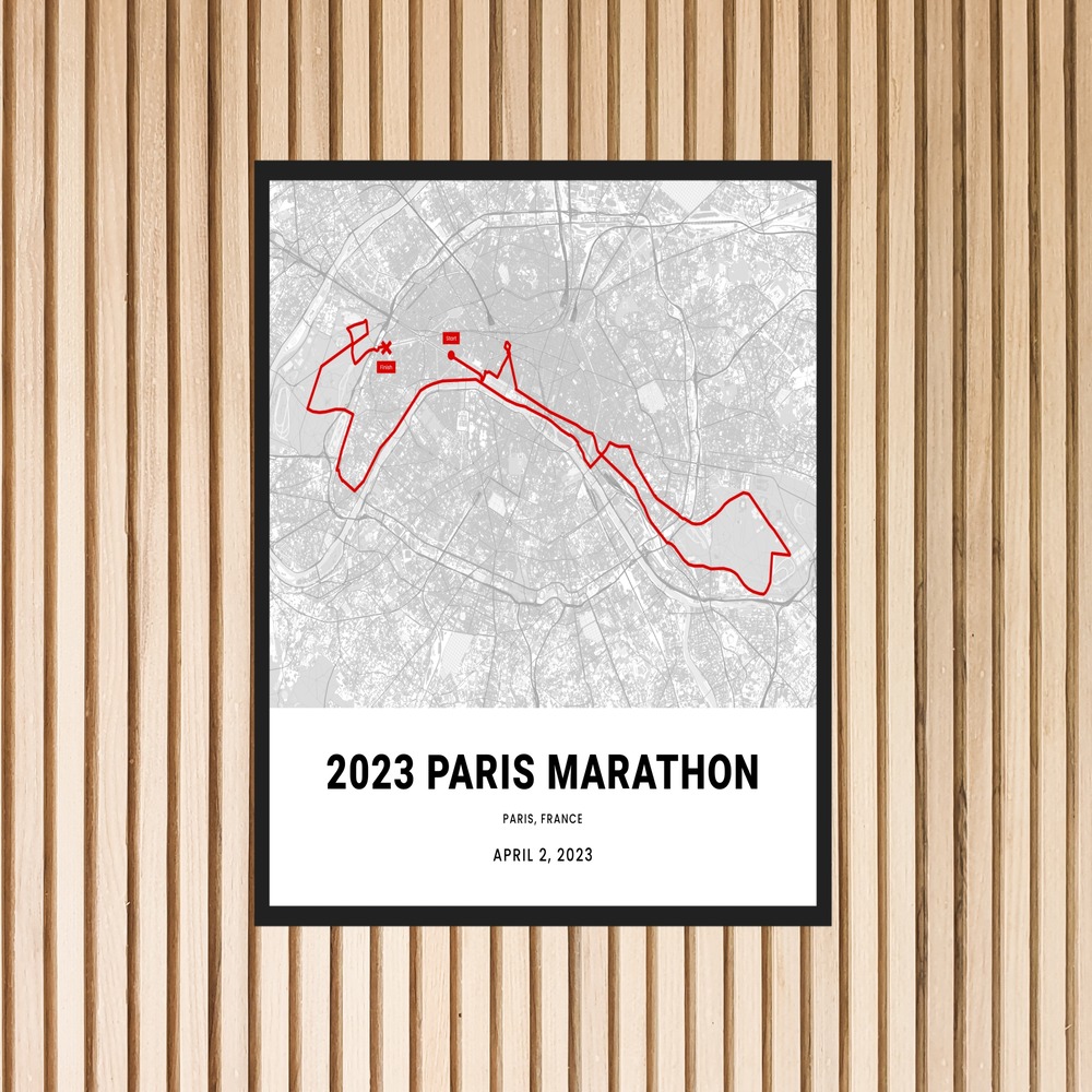 2023 Paris Marathon Poster - Route Map 9