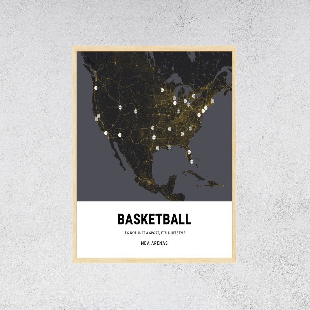 NBA Arenas Poster - Street Map 10