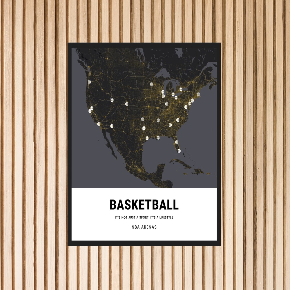 NBA Arenas Poster - Street Map 8