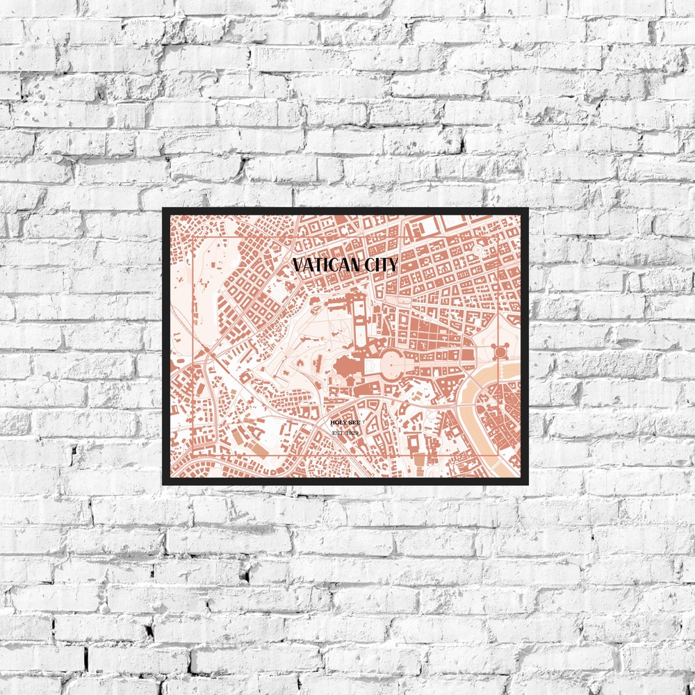 Vatican City Poster - Street Map 10