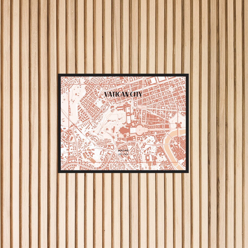 Vatican City Poster - Street Map 6