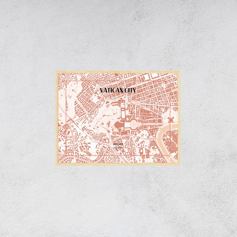 Vatican City Poster - Street Map 8