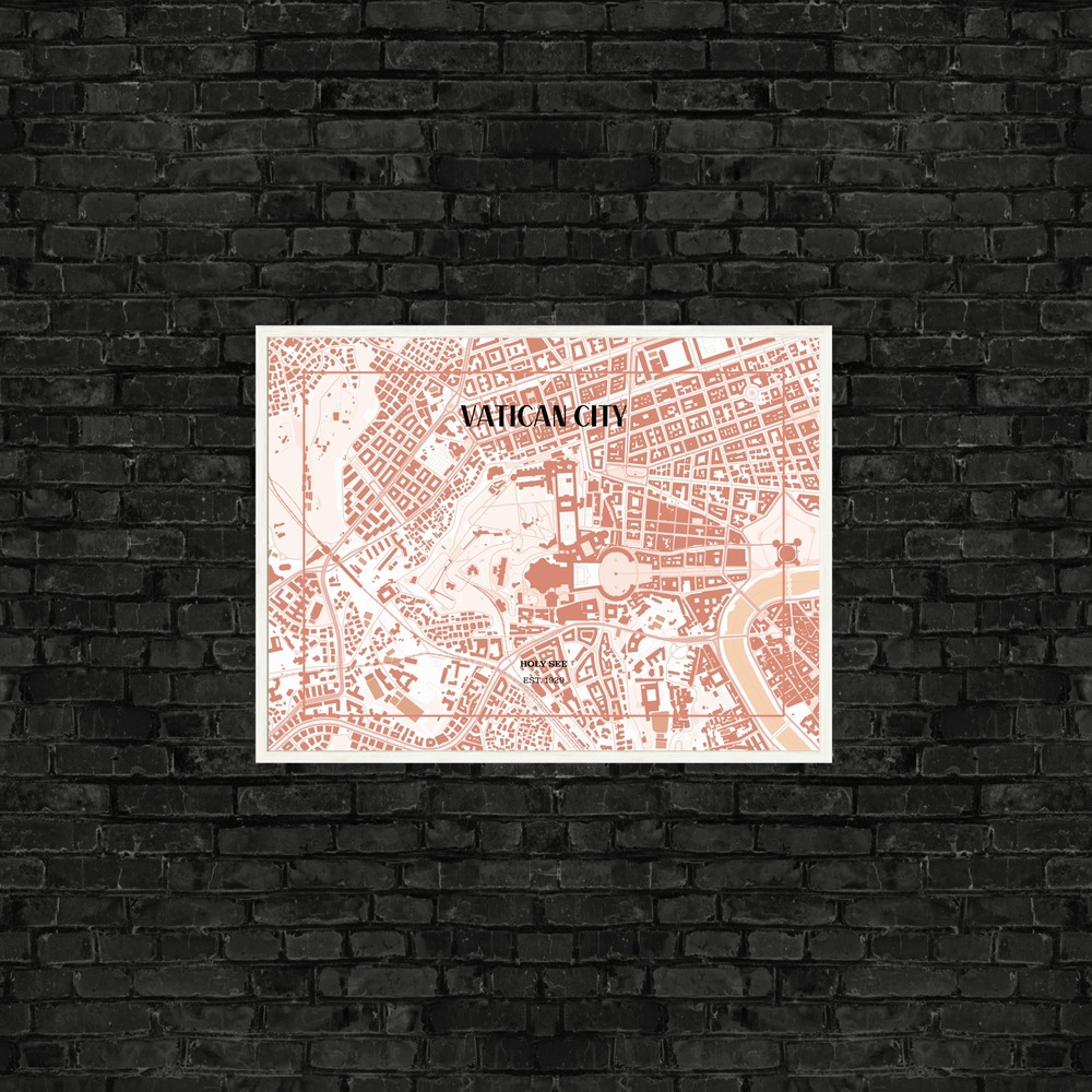 Vatican City Poster - Street Map 9