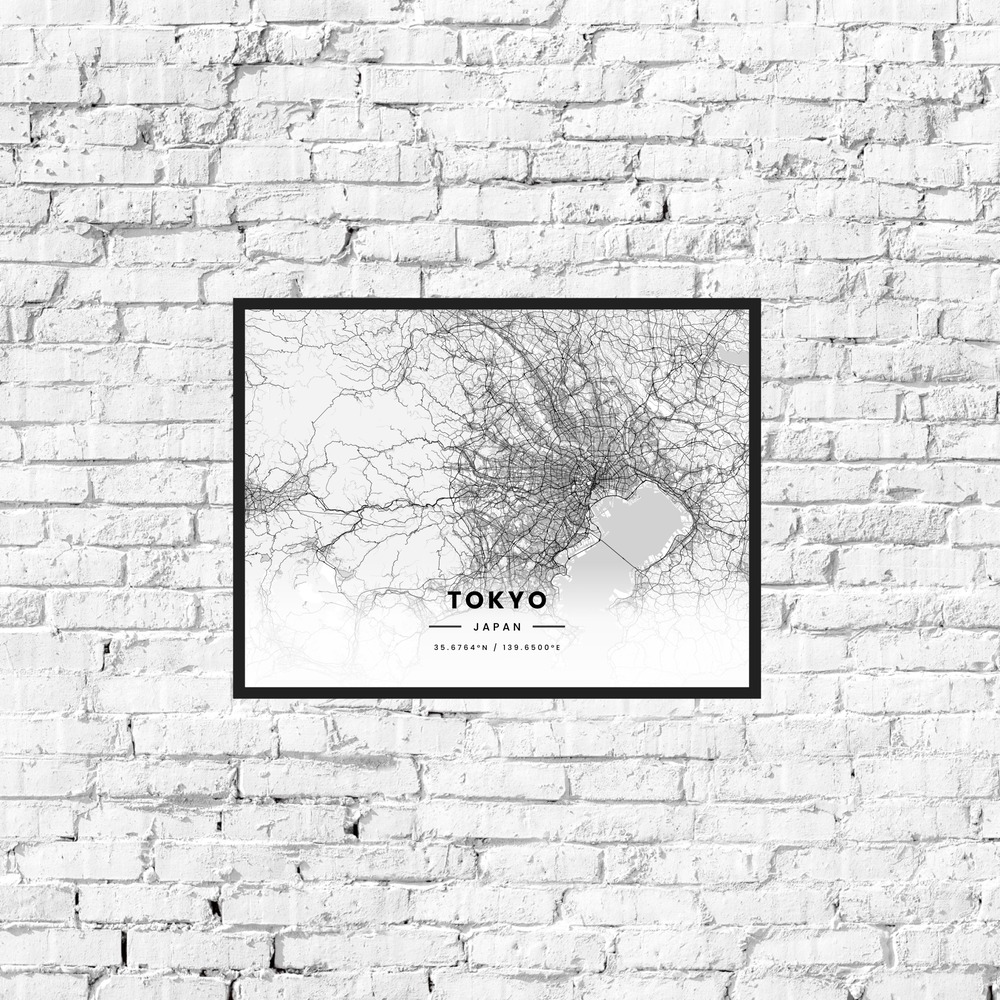 Tokyo in Light Poster - Street Map 10