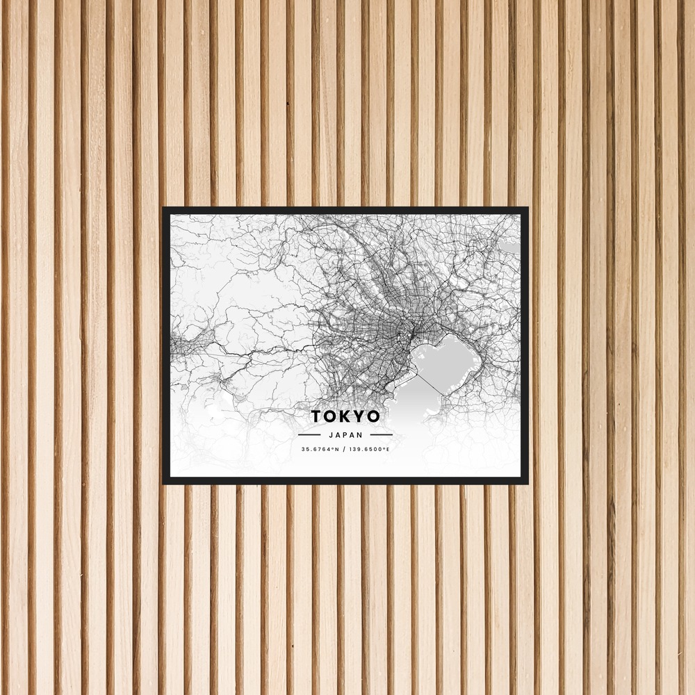 Tokyo in Light Poster - Street Map 6