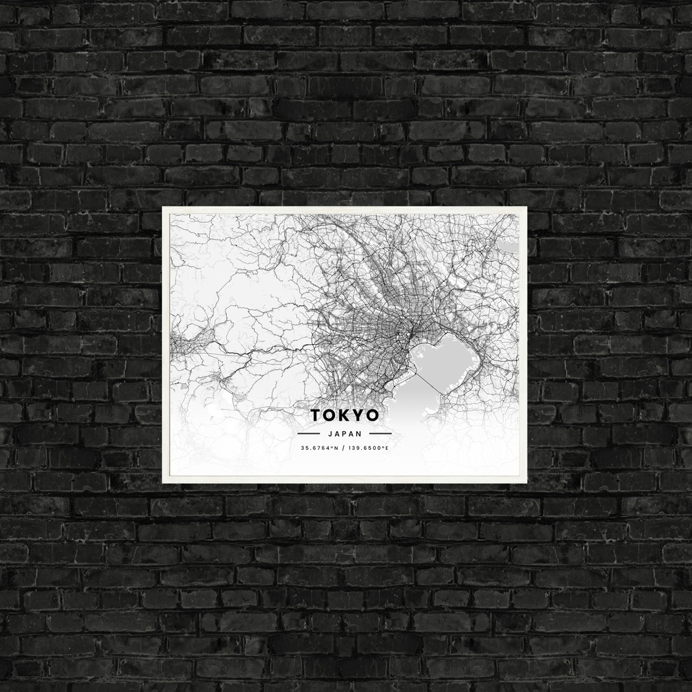 Tokyo in Light Poster - Street Map 9