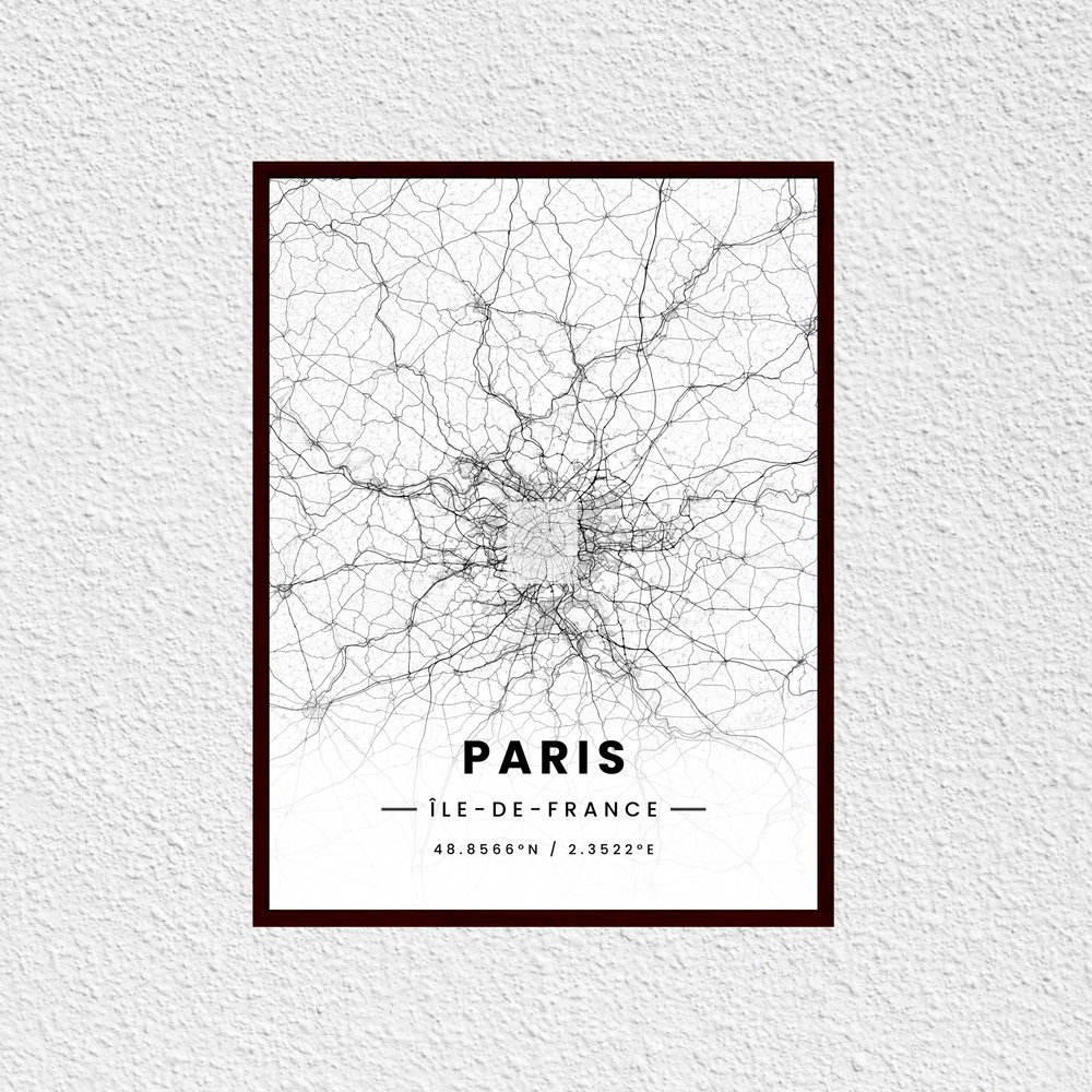 Paris in Light Poster - Street Map 7