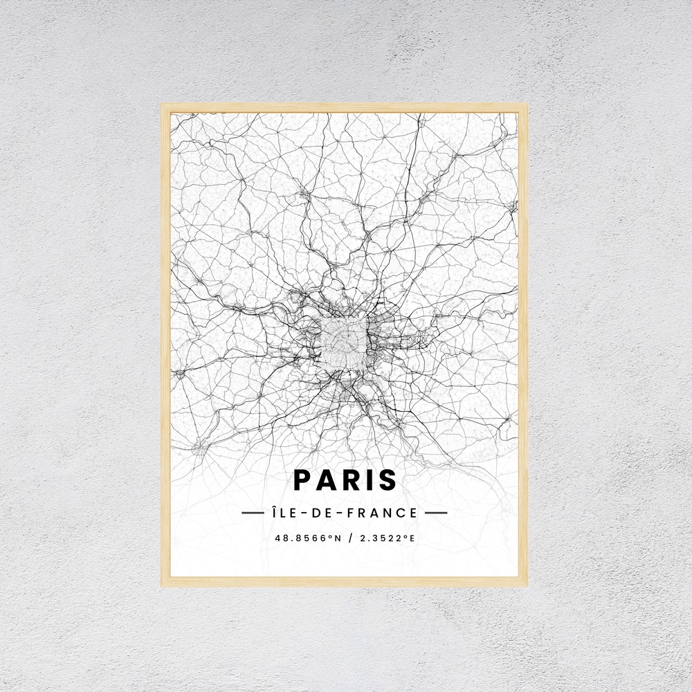 Paris in Light Poster - Street Map 8