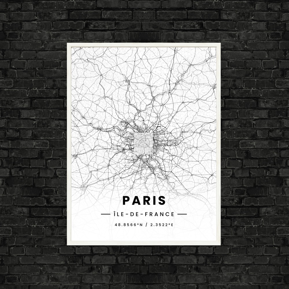 Paris in Light Poster - Street Map 9