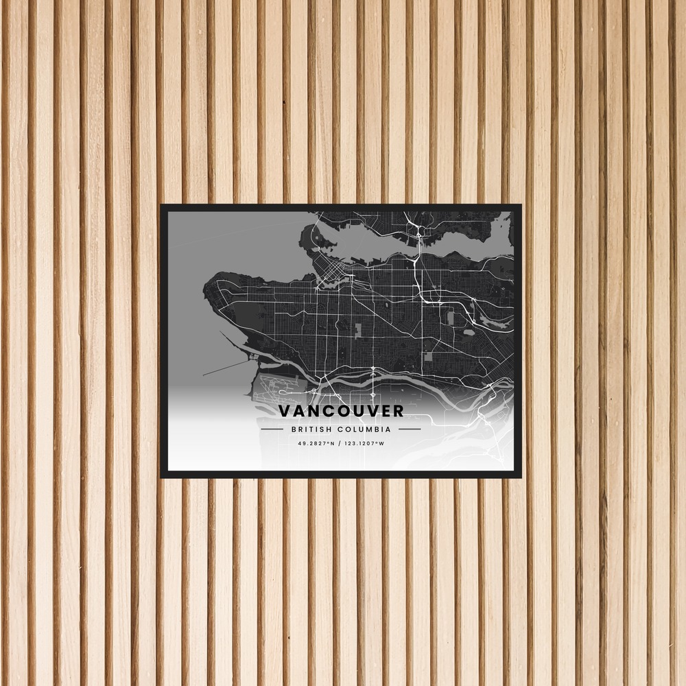 Vancouver in Dark Poster - Street Map 6