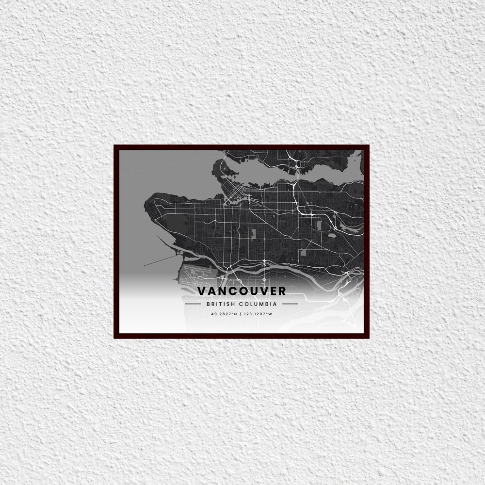 Vancouver in Dark Poster - Street Map 7