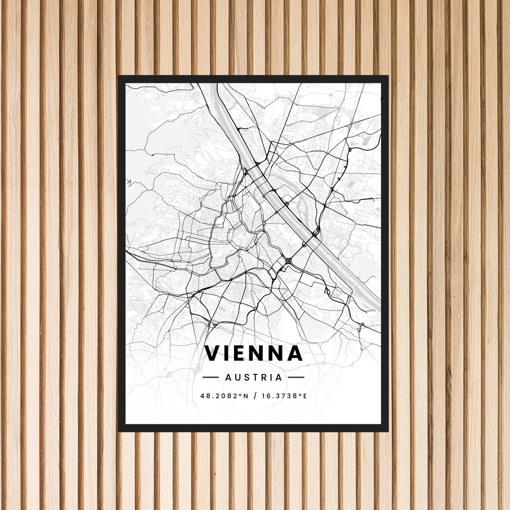 Vienna in Light Poster - Street Map 6