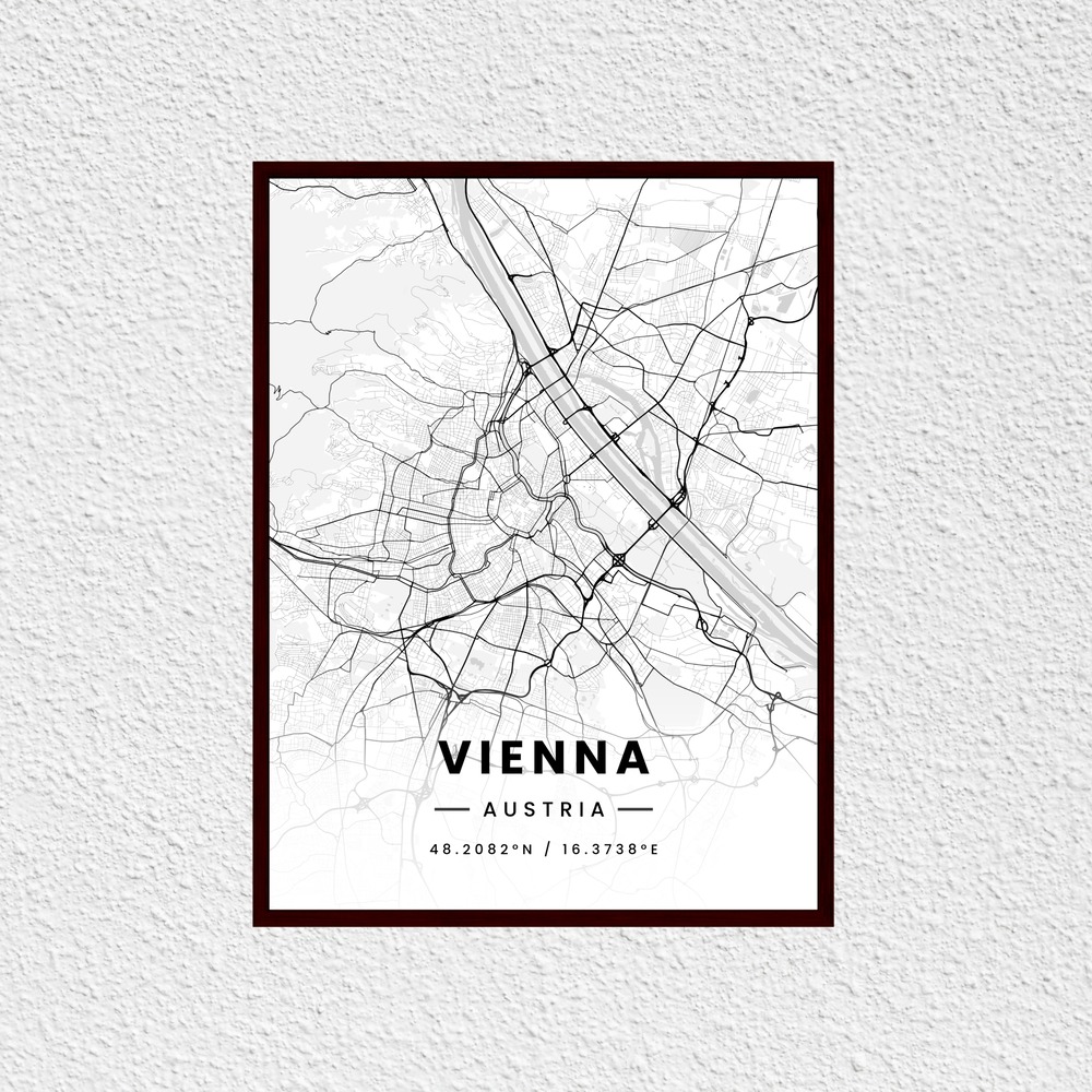 Vienna in Light Poster - Street Map 7