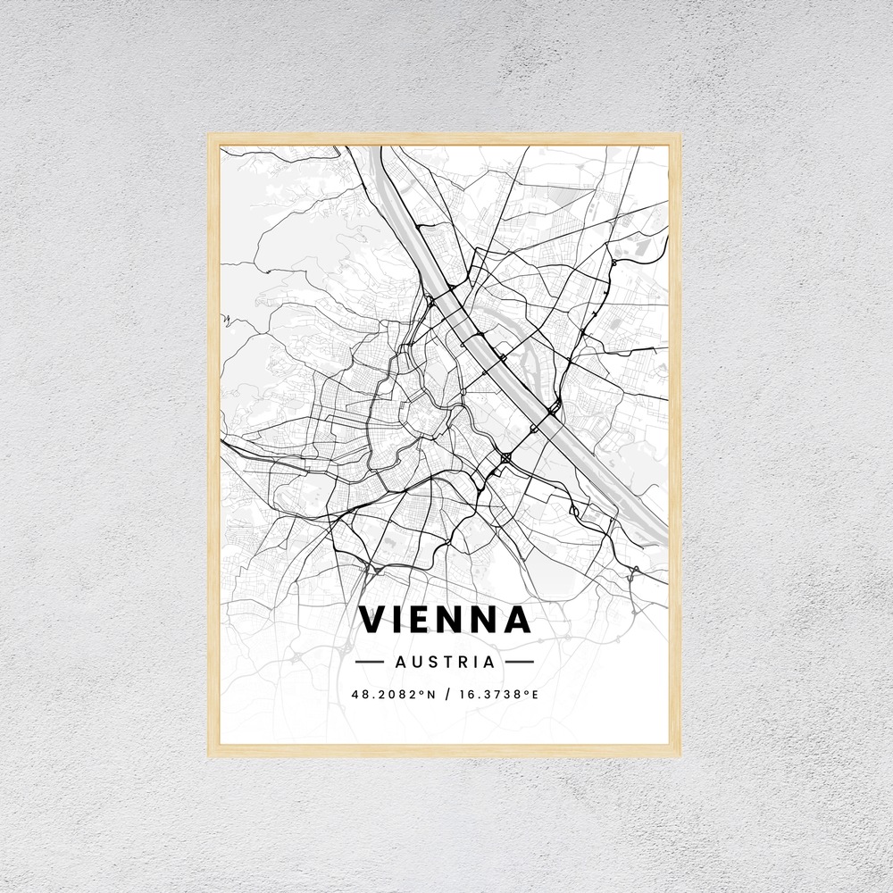 Vienna in Light Poster - Street Map 8