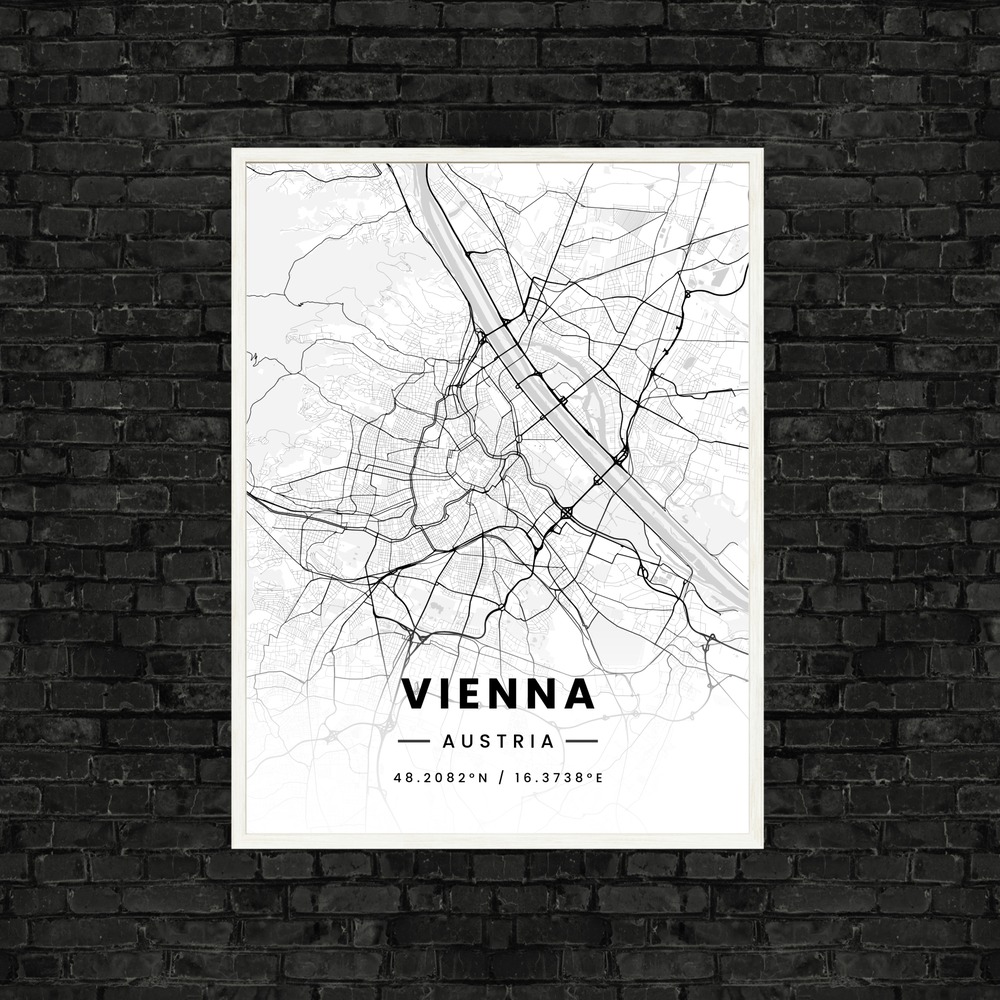 Vienna in Light Poster - Street Map 9