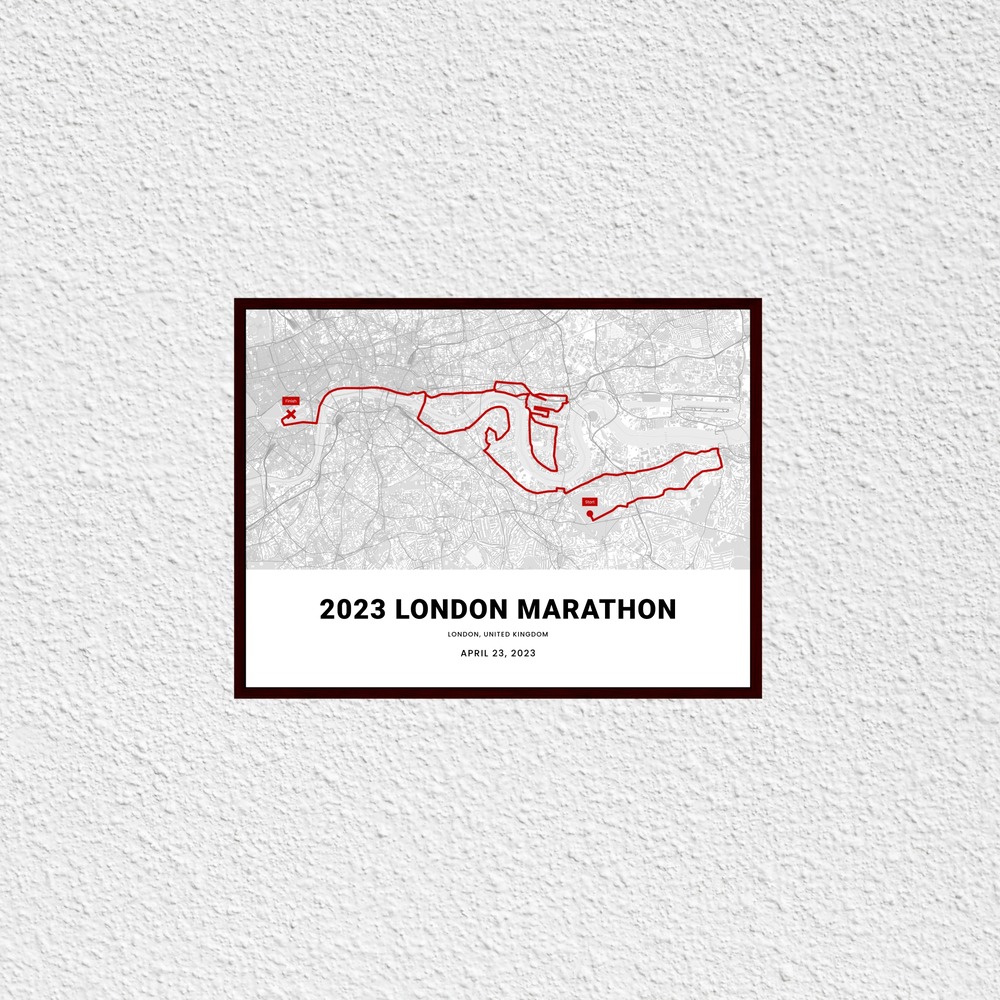 2023 London Marathon Poster - Route Map 10