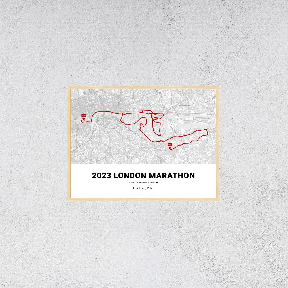 2023 London Marathon Poster - Route Map 11