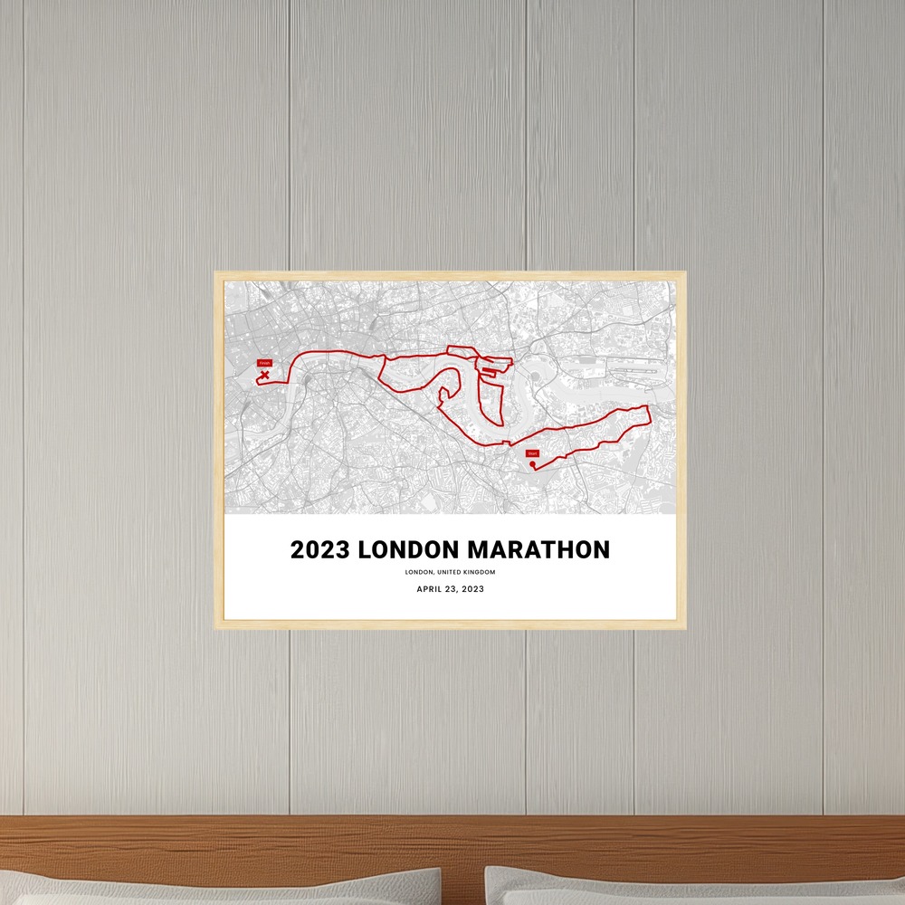 2023 London Marathon Poster - Route Map 7