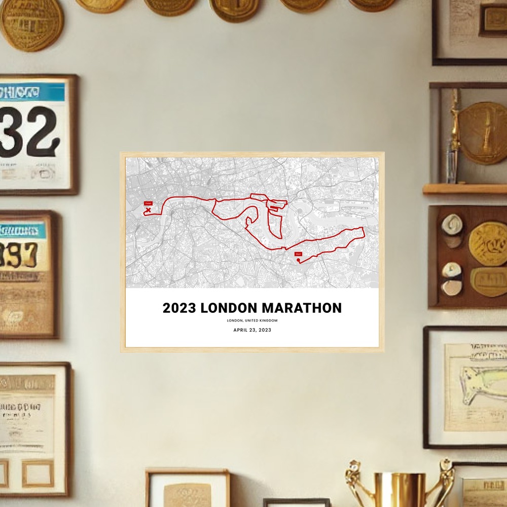 2023 London Marathon Poster - Route Map 8