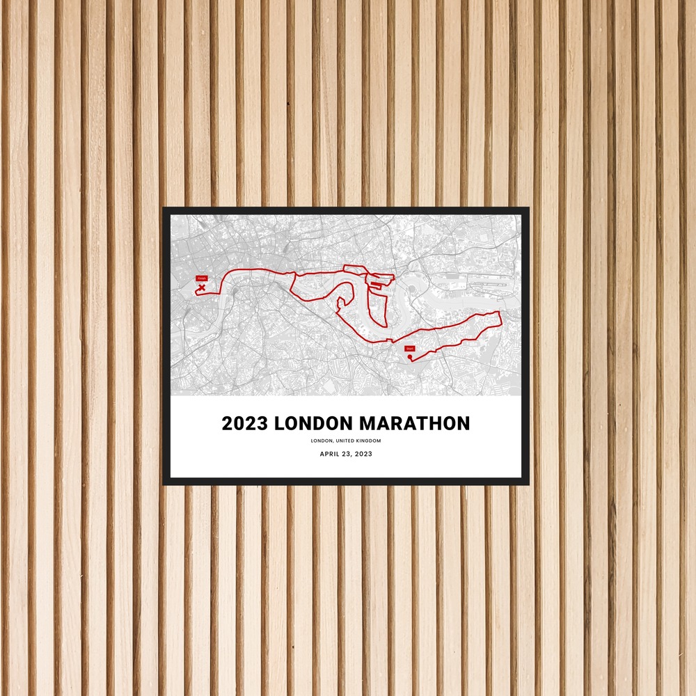 2023 London Marathon Poster - Route Map 9