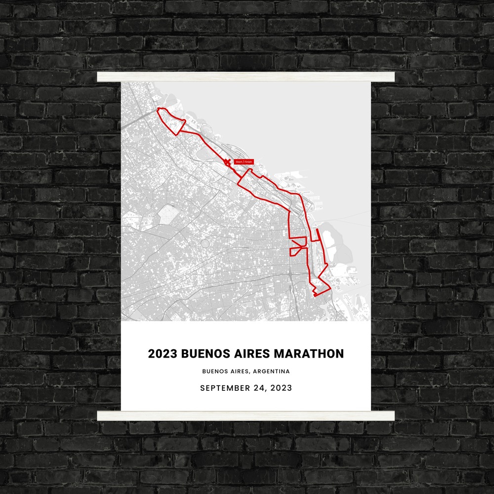 2023 Buenos Aires Marathon Poster - Route Map 10