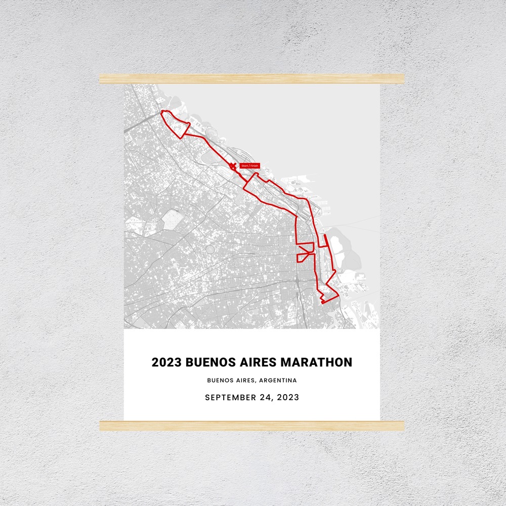 2023 Buenos Aires Marathon Poster - Route Map 9