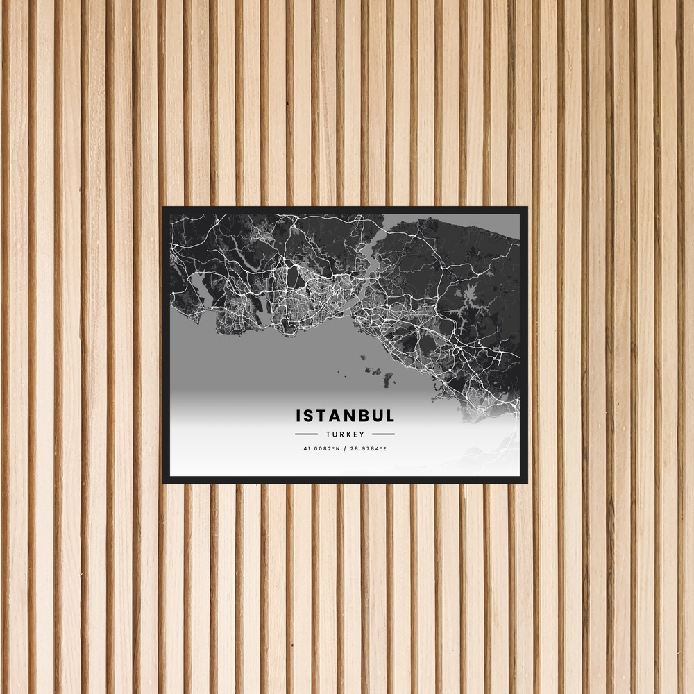 Istanbul in Dark Poster - Street Map 6