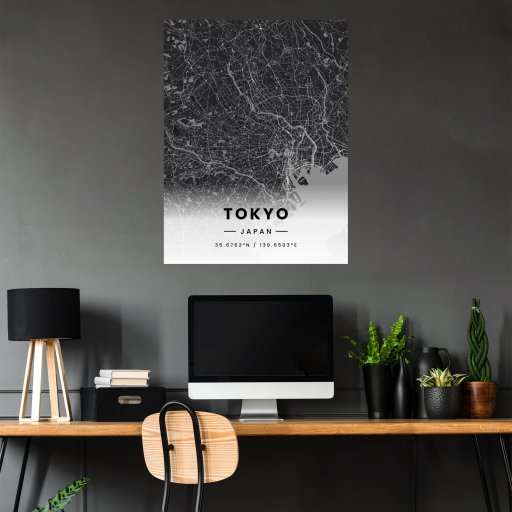 Tokyo in Dark Poster - Street Map 5