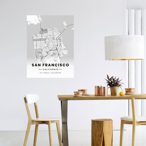 San Francisco in Light Poster - Street Map 6