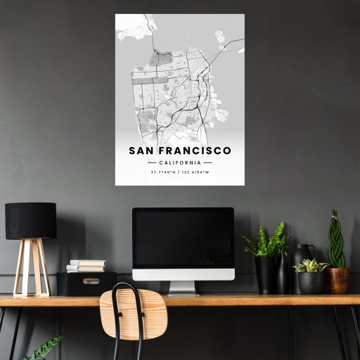 San Francisco in Light Poster - Street Map 5