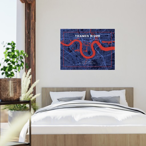 Thames River through London in High Energy Poster 2