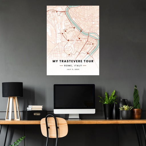 My Stay in Trastevere Poster - Route Map 5