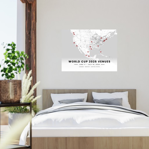 World Cup 2026 Venues Poster - Street Map 2