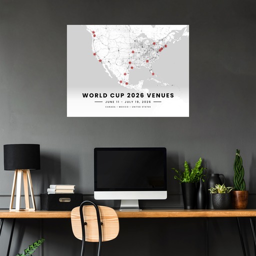 World Cup 2026 Venues Poster - Street Map 5