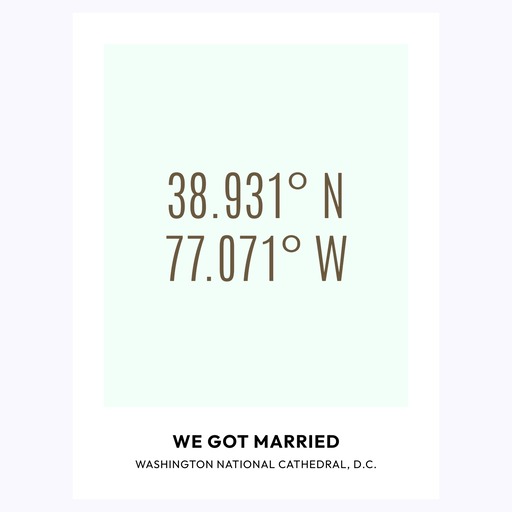 Where We Got Married Poster - Coordinates 1