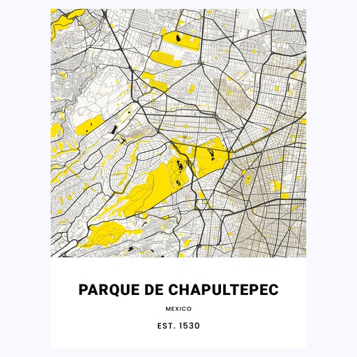 Parque de Chapultepec Poster - Street Map 1