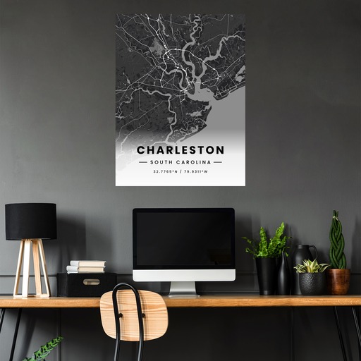 Charleston in Dark Poster - Street Map 5