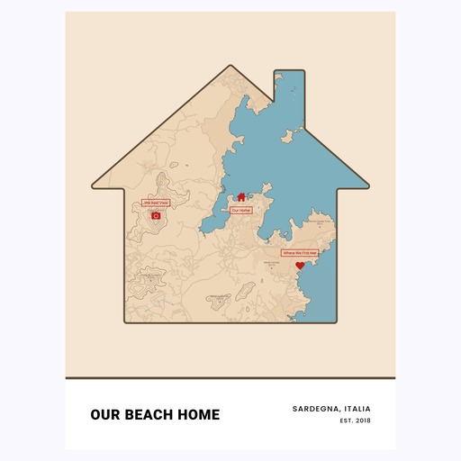 Our Beach Home Poster - Street Map 1