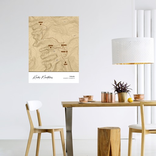Our Trip to Rocky Mountains Poster - Topo Map 6