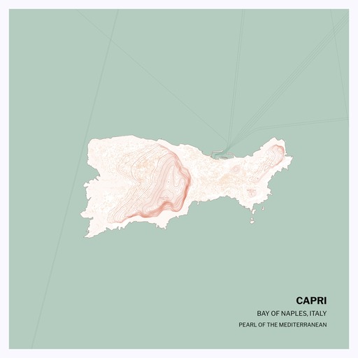 Island of Capri Poster - Street Map 1
