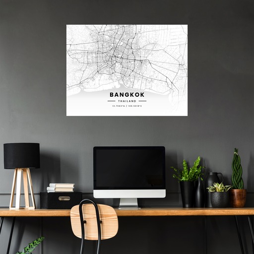 Bangkok in Light Poster - Street Map 5