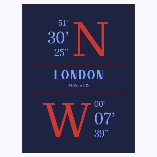 London Coordinates Poster 1