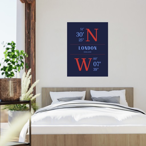 London Coordinates Poster 2