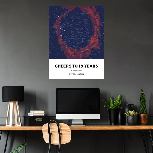 18th Birthday Poster - Celestial Map 5