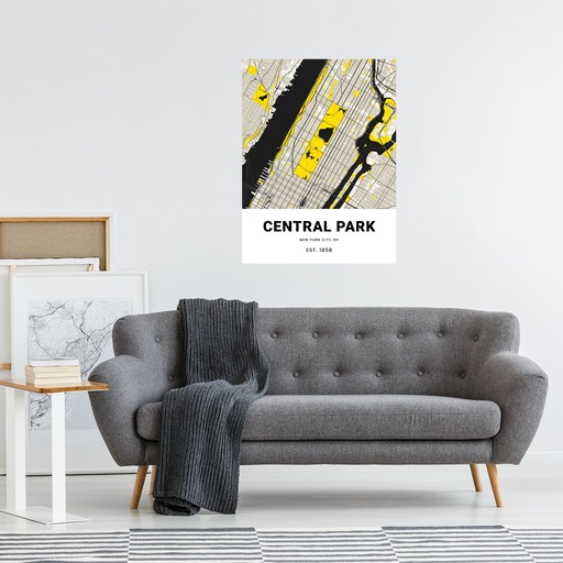 Central Park Poster - Street Map 3